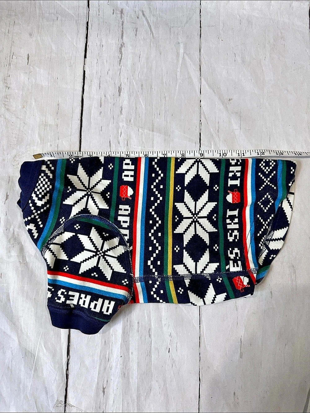 Hanna Andersson Dog John Apres Ski Blue & White medium organic family pajamas